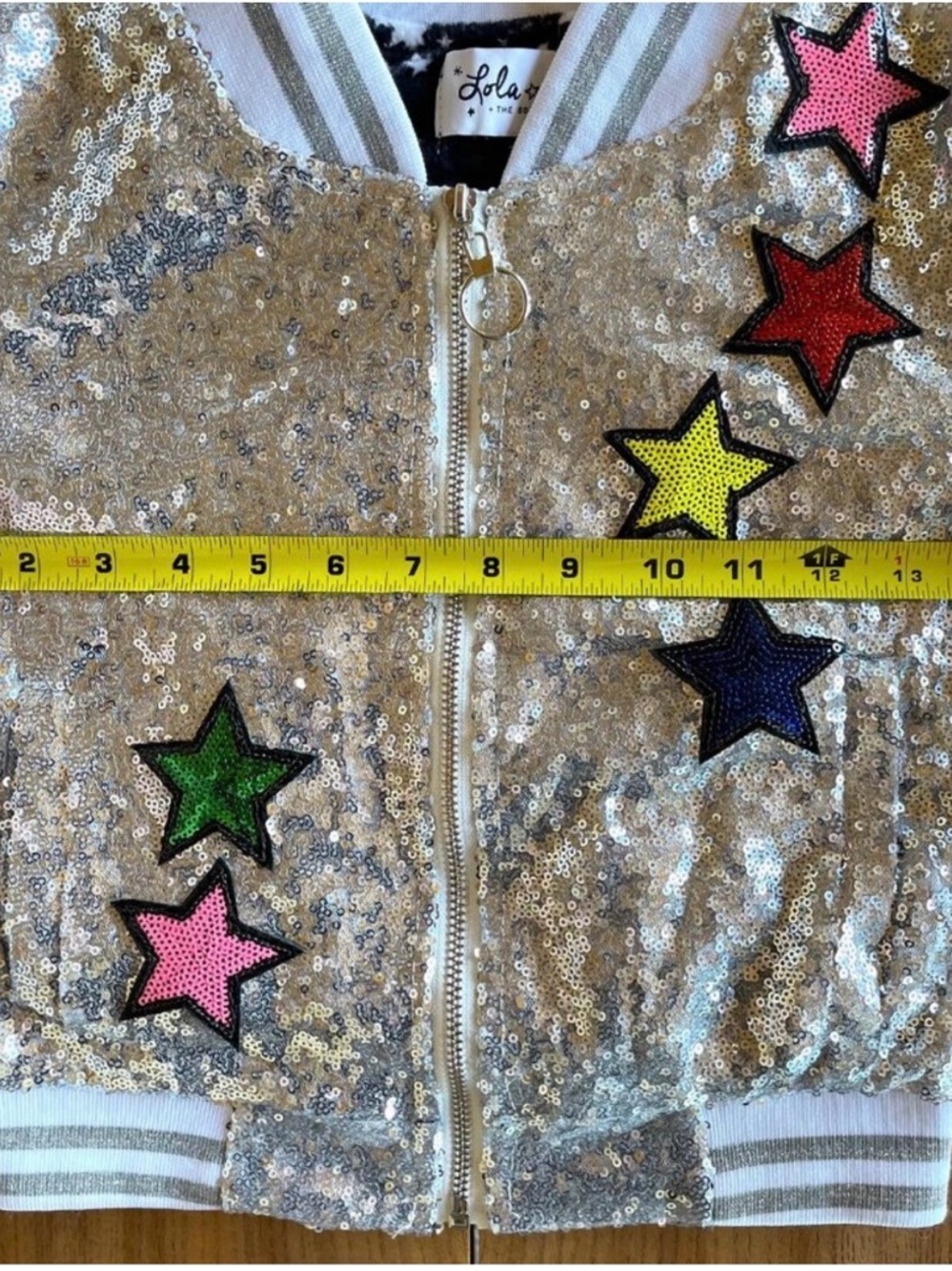 LOLA + THE BOYS Girls Unicorn Sequin Bomber Jacket - Size 6? - Picture 8 of 12
